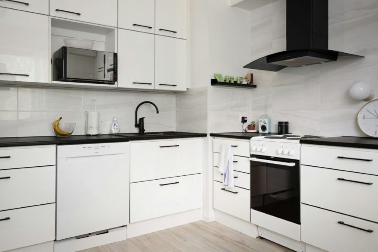 Lindsay Thomas Interiors - New kitchen remodel with black & white accents