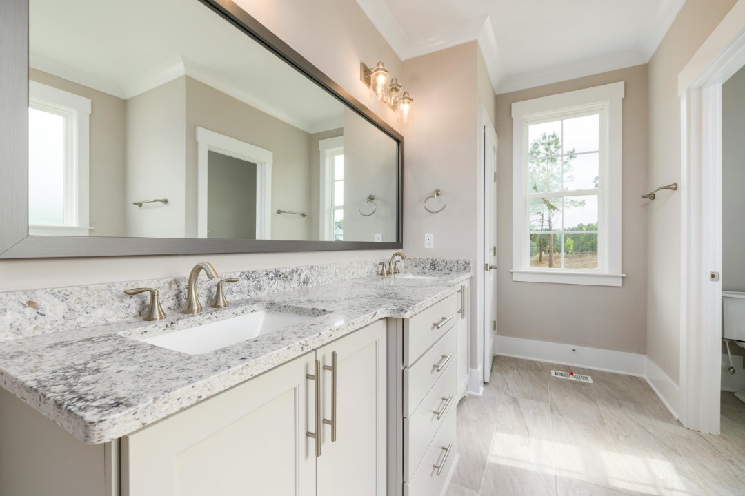 Lindsay Thomas Interiors - Quartz and Marble Bathroom Vanity Countertops